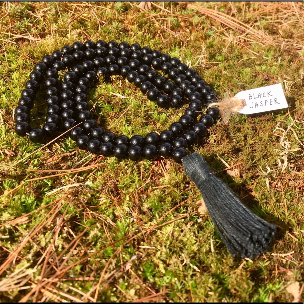 Powerful Handmade Black Jasper Mala